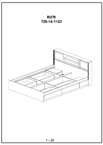 Manual de uso JYSK Ruti (Queen) Estructura de cama