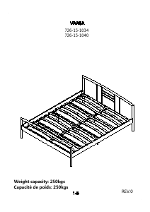 Manuale JYSK Vaasa (Double) Struttura letto