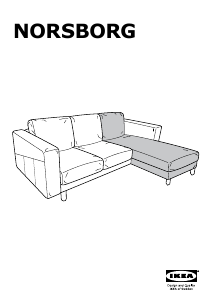 Посібник IKEA NORSBORG (+ chaise longue) Диван