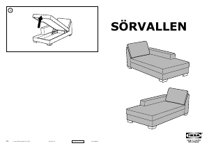 Priručnik IKEA SORVALLEN (+ chaise longue) Sofa