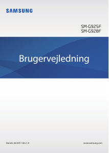 Brugsanvisning Samsung SM-G925F Galaxy S6 Mobiltelefon