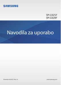 Priročnik Samsung SM-G925F Galaxy S6 Mobilni telefon