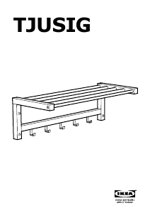 Manuál IKEA TJUSIG (wall) Věšák na kabáty