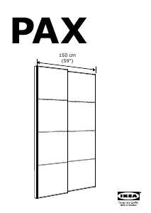 Руководство IKEA PAX Дверь для кладовки