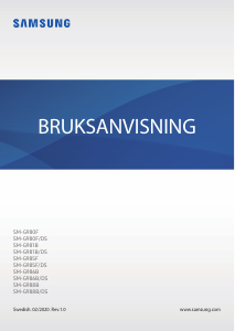 Bruksanvisning Samsung SM-G981B/DS Galaxy S20 Mobiltelefon