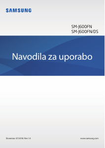 Priročnik Samsung SM-J600FN/DS Galaxy J6 Mobilni telefon