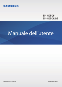 Manuale Samsung SM-N950F/DS Galaxy Note 8 Telefono cellulare