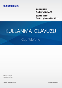 Kullanım kılavuzu Samsung SM-N985F/DS Galaxy Note 20 Ultra Cep telefonu
