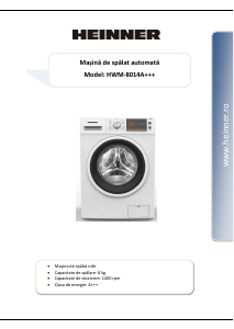 Manual Heinner HWM-8014 Washing Machine