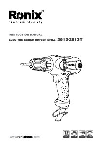 Manual Ronix 2513 Drill-Driver
