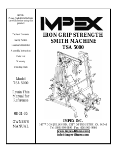 Manual Impex TSA-5000 Multi-gym