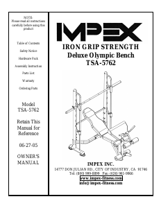 Manual Impex TSA-5762 Multi-gym