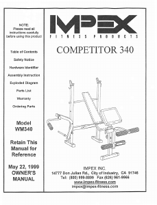 Handleiding Impex WM-340 Fitnessapparaat
