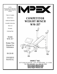 Handleiding Impex WM-357 Fitnessapparaat