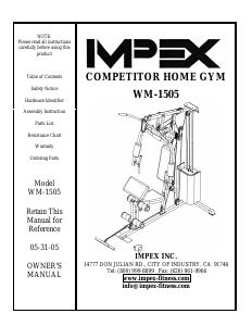 Handleiding Impex WM-1505 Fitnessapparaat