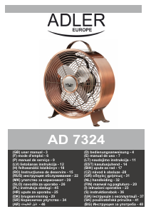 Manual Adler AD 7324 Ventilator