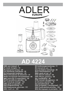 Manuale Adler AD 4224 Robot da cucina