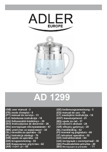 Instrukcja Adler AD 1299 Czajnik