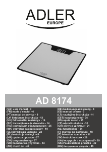 Manual Adler AD 8174s Cântar