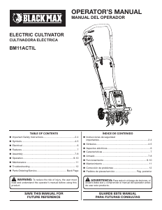 Manual de uso Black Max BM11ACTIL Cultivador