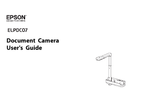 Manual Epson ELPDC07 Document Camera