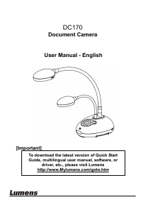 Handleiding Lumens DC170 Documentcamera