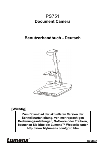 Bedienungsanleitung Lumens PS751 Dokumentenkamera