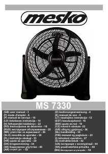 Manuál Mesko MS 7330 Větrák