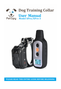 Manual PetSpy XPro-3 Electronic Collar