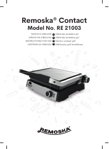 Manual Remoska RE 210003 Contact Grill