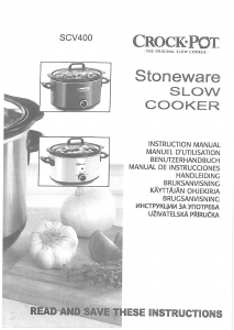 Manuál Crock-Pot SCV400 Hrnec pro pomalé vaření