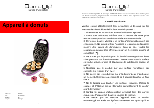 Mode d’emploi DomoClip DOP113 Machine à donuts
