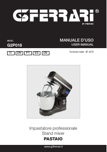 Manual G3 Ferrari G2P018 Batedeira com taça