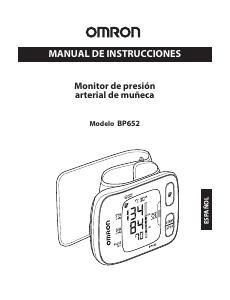 Manual de uso Omron BP652 Tensiómetro