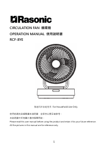 Manual Rasonic RCF-8YE Fan