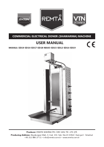 Manual Remta SD16 Doner Grill