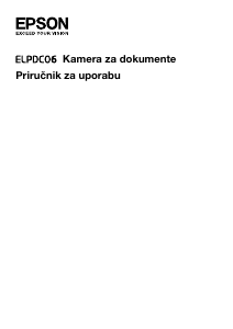 Priručnik Epson ELPDC06 Dokument kamera