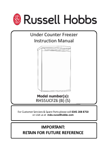 Manual Russell Hobbs RH55UCFZ6B Freezer