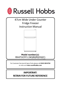 Manual Russell Hobbs RH47UCFF1 Fridge-Freezer