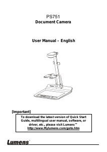 Manual Lumens PS751 Document Camera