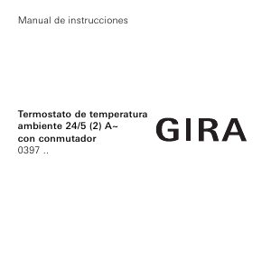 Manual de uso Gira 03971545 Termostato