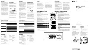 Handleiding Sony XM-5020X Autoversterker