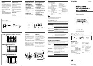 Manual Sony XM-D6000GTX Car Amplifier