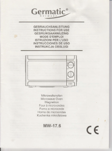 Manual Germatic MW-17.6 Microwave
