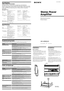 Manual Sony XM-405EQX2 Car Amplifier