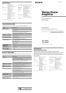 Mode d’emploi Sony XM-440NX Amplificateur de voiture