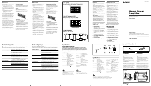 Manual Sony XM-2002GTR Car Amplifier