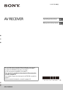 Manual de uso Sony XAV-AX8000 Radio para coche