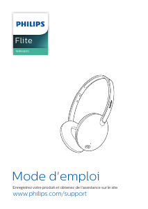 Mode d’emploi Philips SHB4405WT Casque