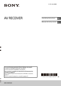 Manual de uso Sony XAV-AX5500 Radio para coche